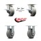 Service Caster 5 Inch Kingpinless Thermoplastic Wheel Caster Brake & Swivel Lock 2 Rigid, 2PK SCC-KP30S520-TPRRF-SLB-BSL-2-R-2 - alternate 4